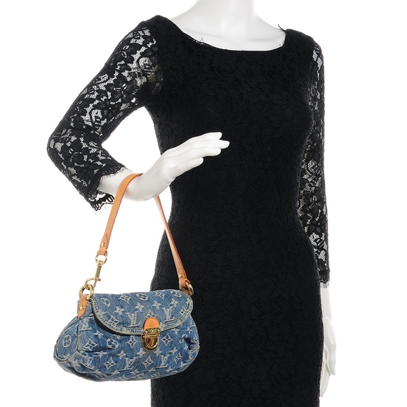 LOUIS VUITTON  Monogram Denim Mini Pleaty Blue - Picture 2 of 7